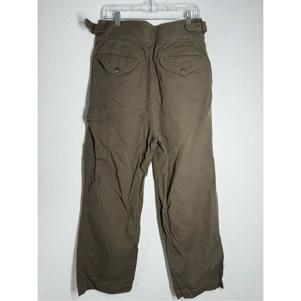 Banana Republic Linen Blend Front Pleated Gurkha Pant Size 10S See Description